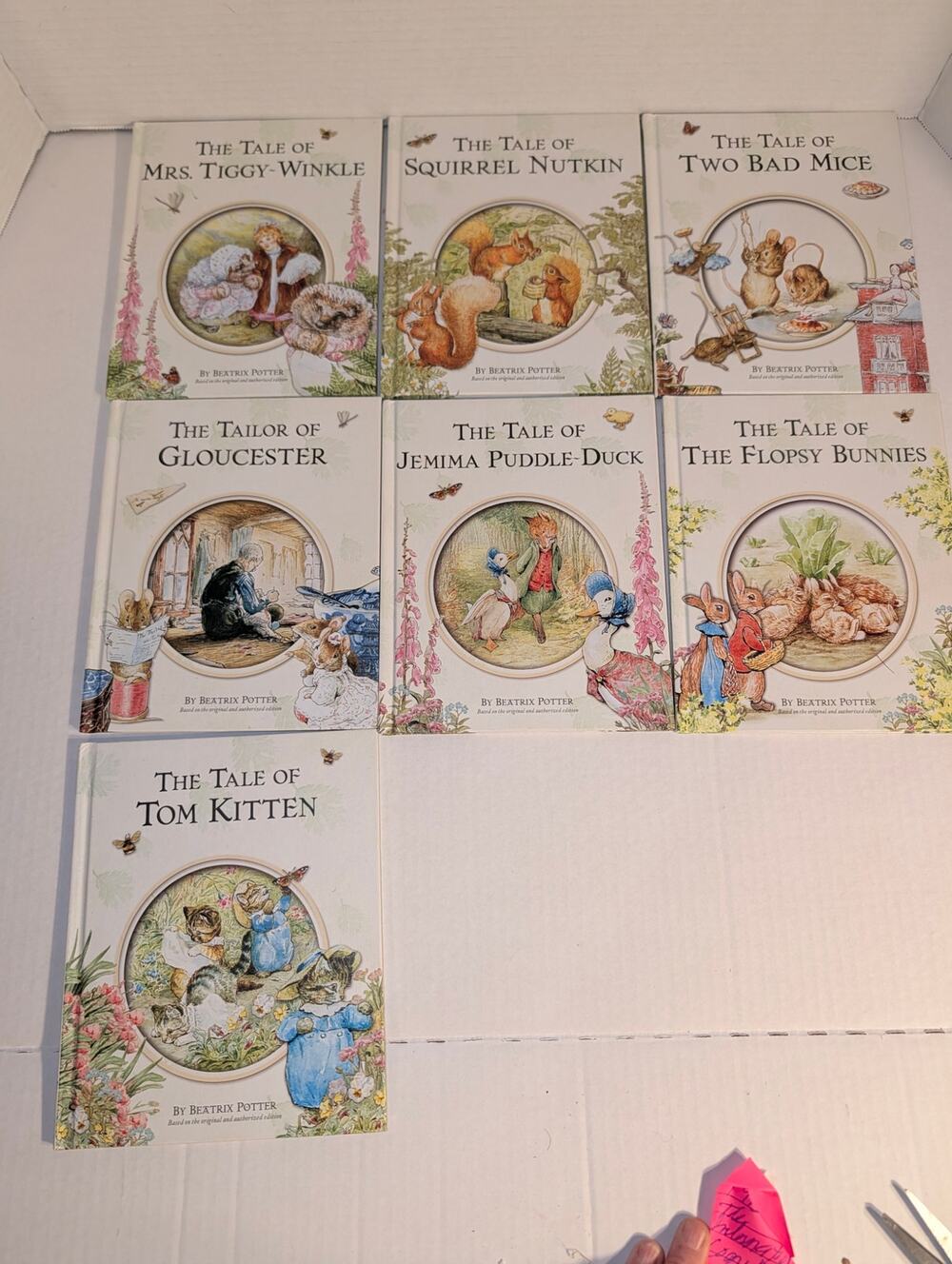 7 Beatrix Potter Children's Books Squirrel Nutkin Flopsy Bunny Two Bad Mice Mint